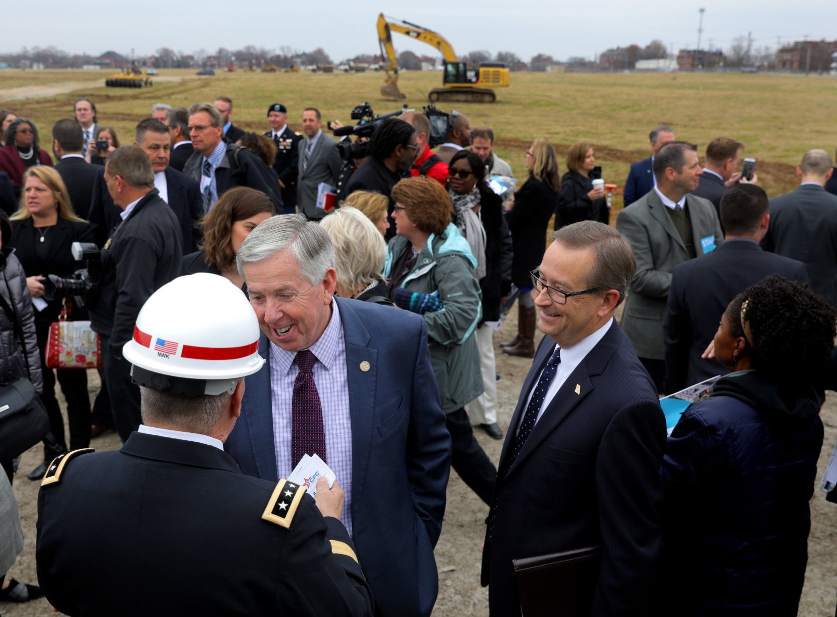 Officials break ground on NGA site in north St. Louis